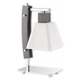Dreno stolní lampa 1 žár. / dřevo (wenge) + chrom