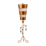 Tivoli 1 žárovka Stolní lampa - Gold & Cream Patina
