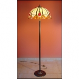Vitrážová stojanová lampa Fuksja 50