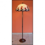 Vitrážová stojanová lampa Roze 50