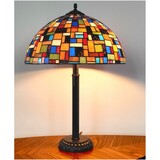 Vitrážová stolní lampa Mozaika 40
