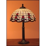 Vitrážová stolní lampička Roze 30