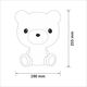 Dětská stolní lampička 308221 medvěd bílý (Sanico)