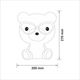 Dětská stolní lampička 308245 medvěd růžový (Sanico)