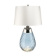 Lena 2 žárovky Small Blue Stolní lampa  with Off-white Shade