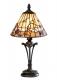 Vitrážová stolní lampa LBS062 Dark wood (Polarfox)