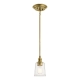 Waverly 1 žárovka Mini Závěsné světlo - Natural Brass