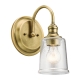 Waverly 1 žárovka Nástěnné světlo - Natural Brass