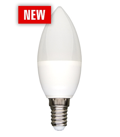 LED žárovka E14 6W svíčka studená bílá 13027